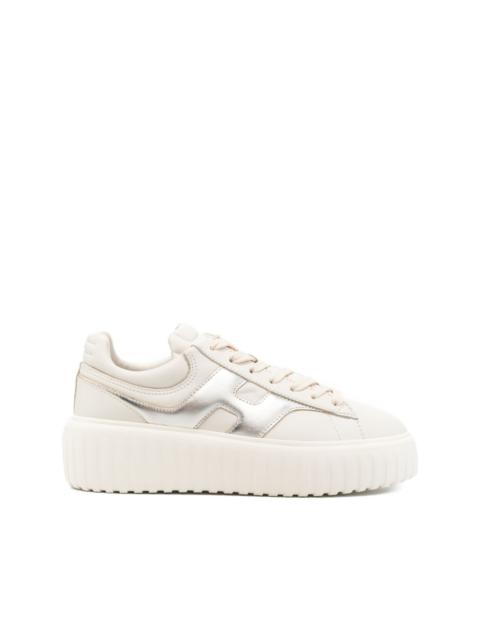 H-stripe platform sneakers