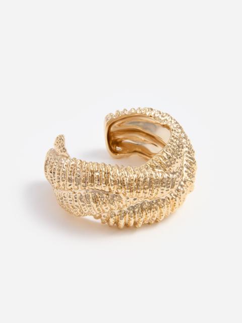 Textured Gold Twisted Cuff