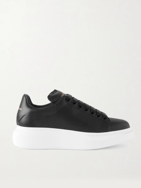 Leather Exaggerated-sole Sneakers