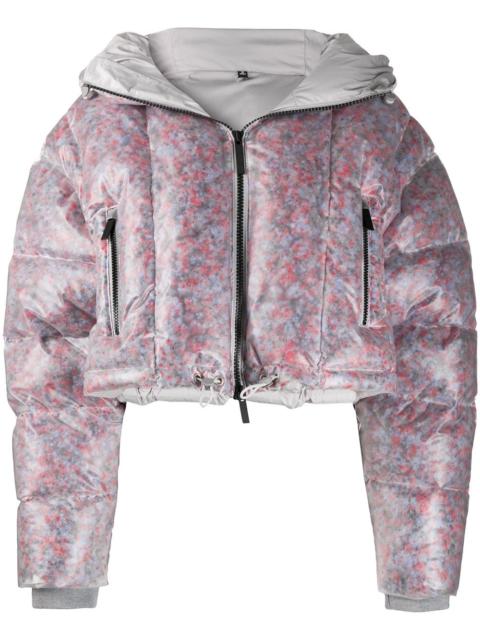 cropped transparent padded jacket