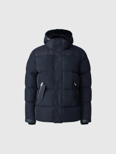 RILEY classic down jacket with removable shearling bib