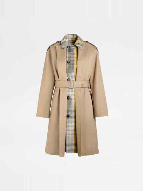 2-IN-1 TRENCH COAT IN COTTON - BEIGE