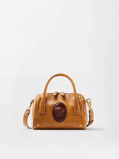 Roomy Small Leather Boston Bag