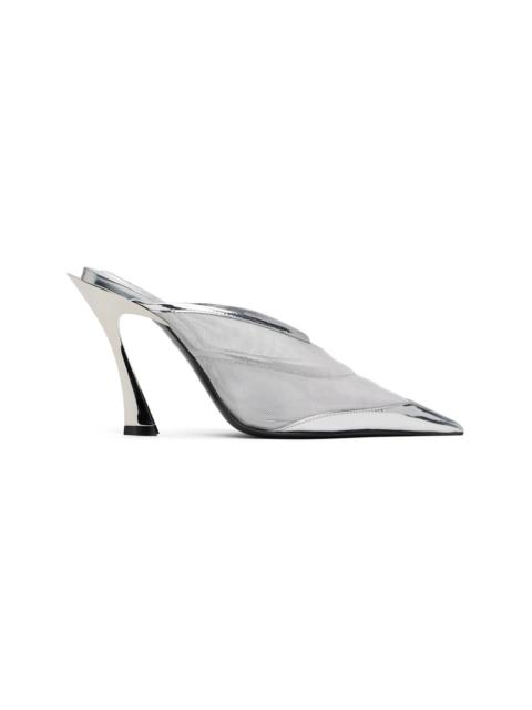 Silver Mesh Fang 95 Heels