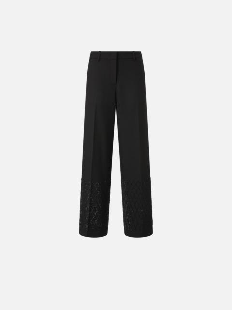 WIDE-LEG TROUSERS WITH RHINESTONES