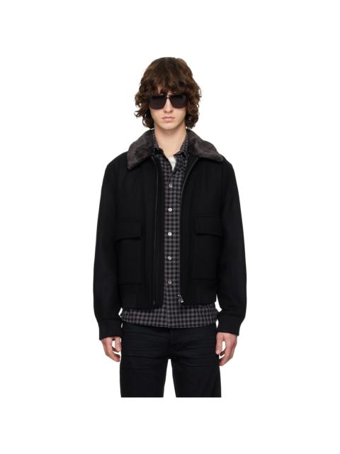 Black Wool-Cashmere Jacket