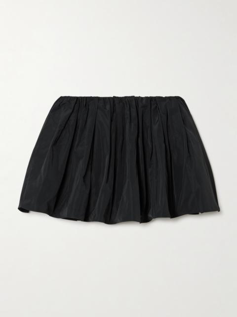Gathered Crepe Mini Skirt