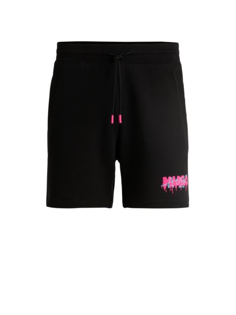 COTTON-TERRY SHORTS WITH NEW-SEASON LOGO