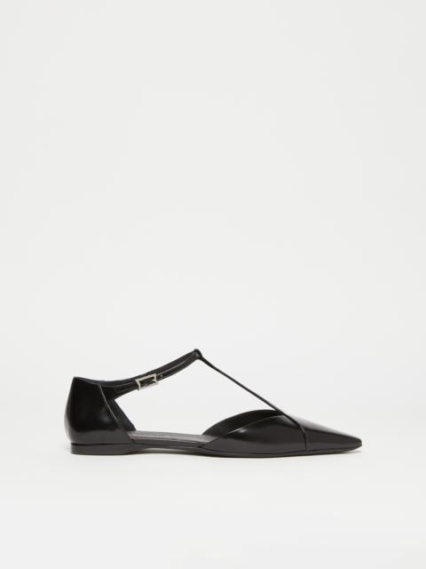 FSILKWAY Buffed leather ballet flats
