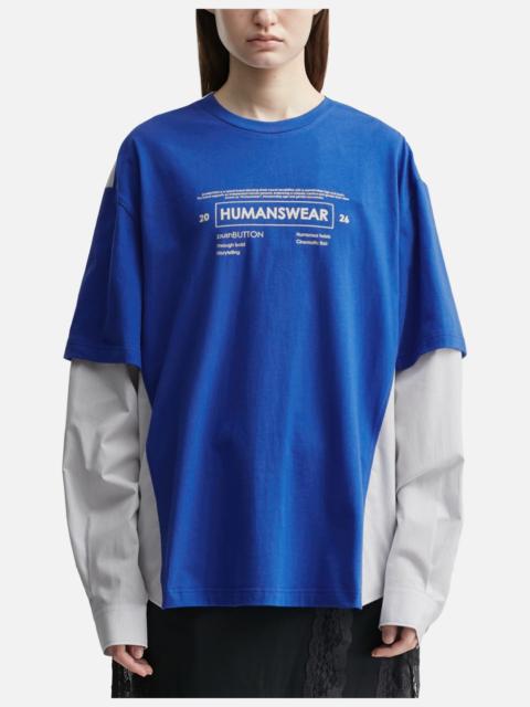 BLUE HYBRID LAYERED TOP