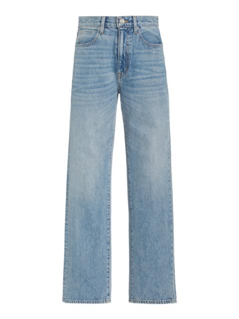 London Rigid High-Rise Straight-Leg Jeans medium wash
