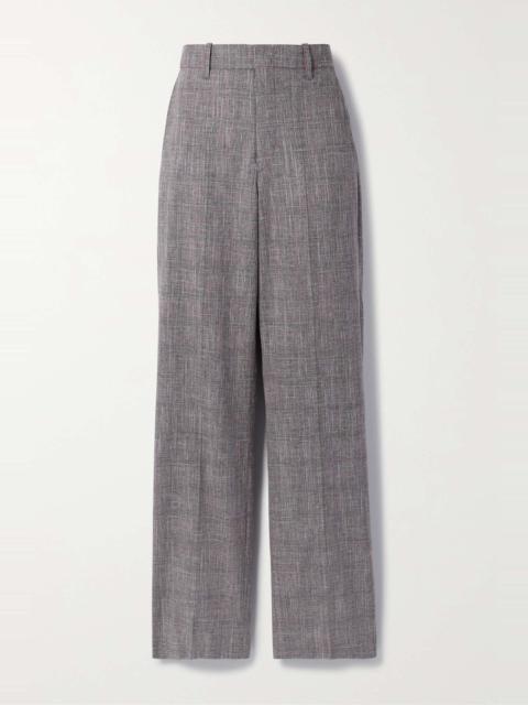 Olympe checked woven straight-leg pants