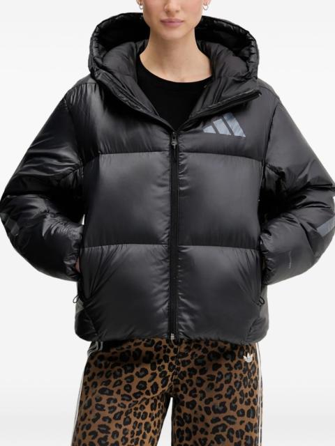 logo-print hooded jacket