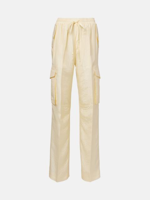 Silk cargo pants