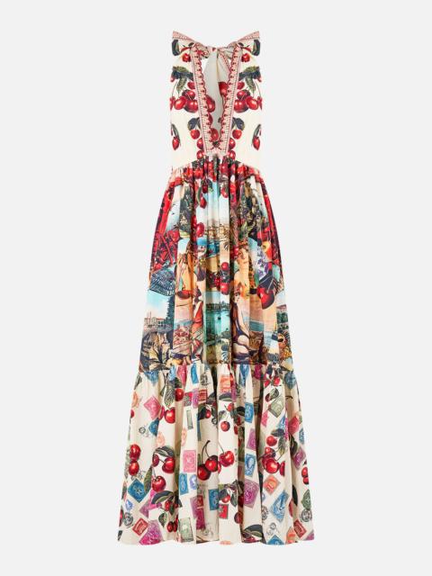 RUFFLE HEM HALTER DRESS