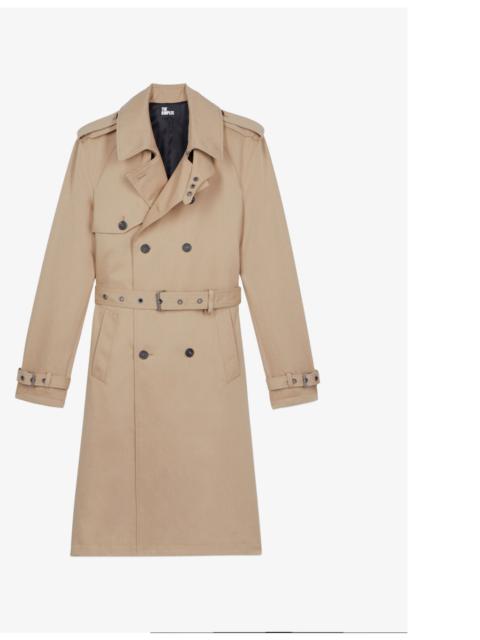 Double-breasted cotton trench coat
