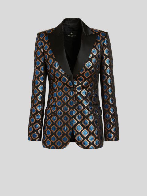 JACQUARD JACKET WITH TIE-PRINT DESIGN