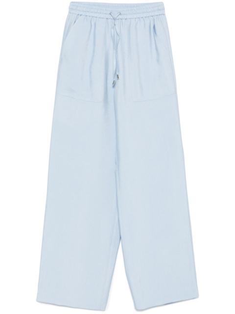 wide-leg twill trousers