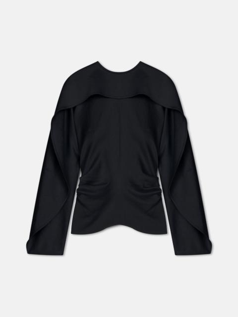 Crisp Satin Long Sleeved Top