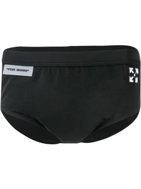 OFF-WHITE Swim Briefs Black/White