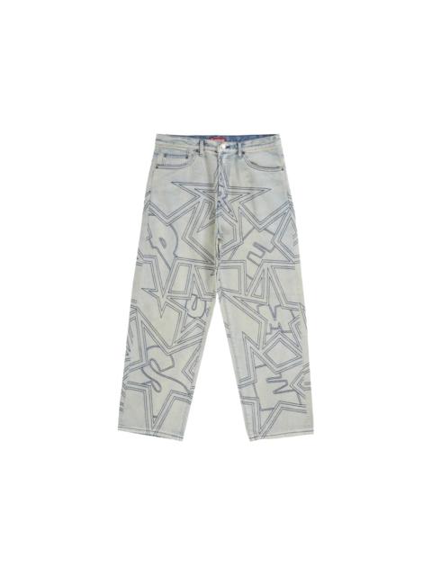 Supreme Stars Topstitch Baggy Jean Dirty