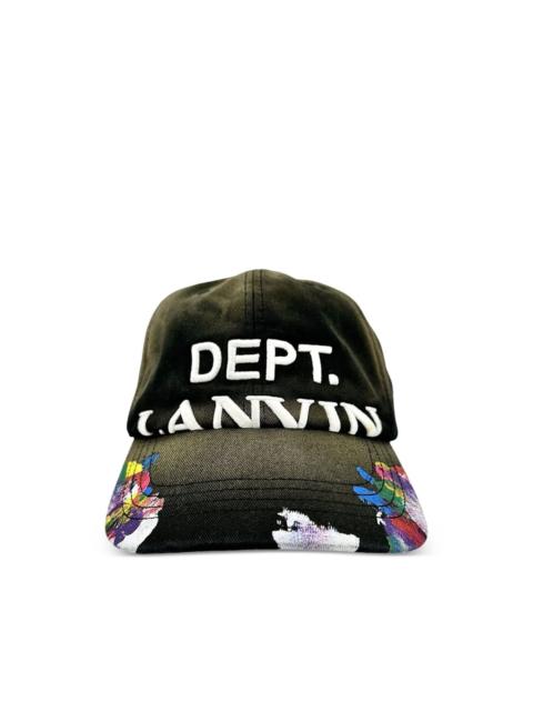 x Lanvin paint splatter strapback hat