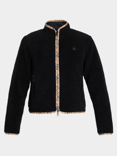 Check Cashmere Cardigan
