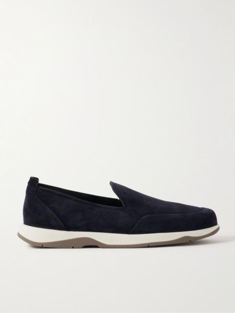 Echappe Suede Slip-On Sneakers Navy