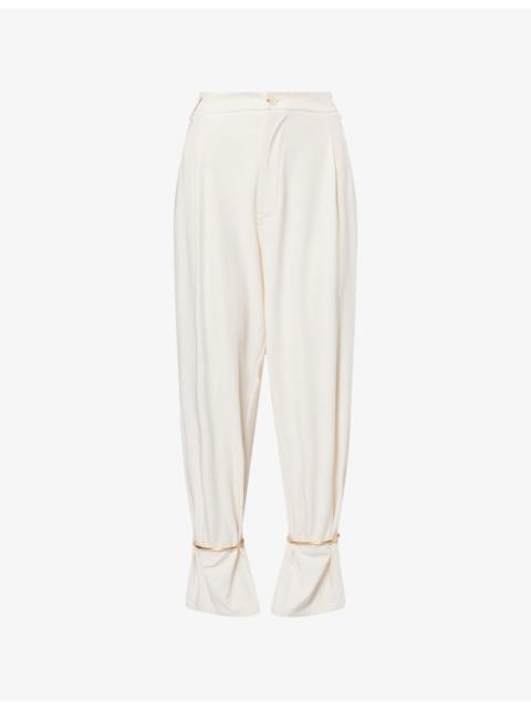 Phebe Cuffed Stretch-Woven Trousers