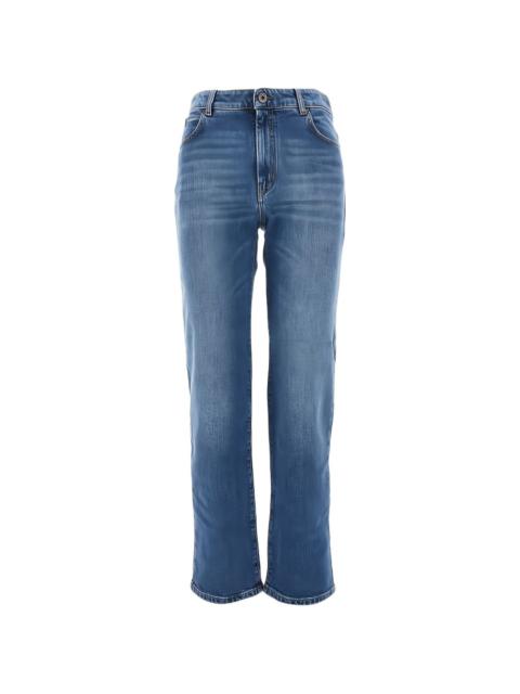 cotton straight-leg jeans