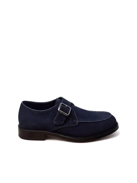 buckle suede monk shoes