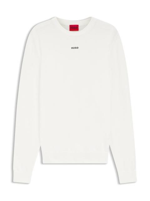 LOGO-DETAIL SWEATER IN COTTON