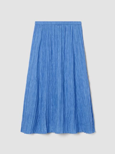 Crushed Silk Flared Skirt