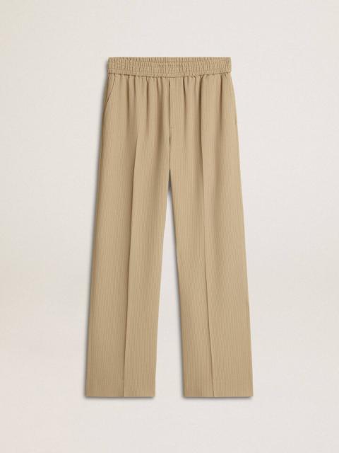 Women's travertine-colored joggers