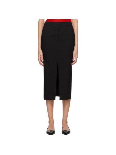 Black Dixina Midi Skirt