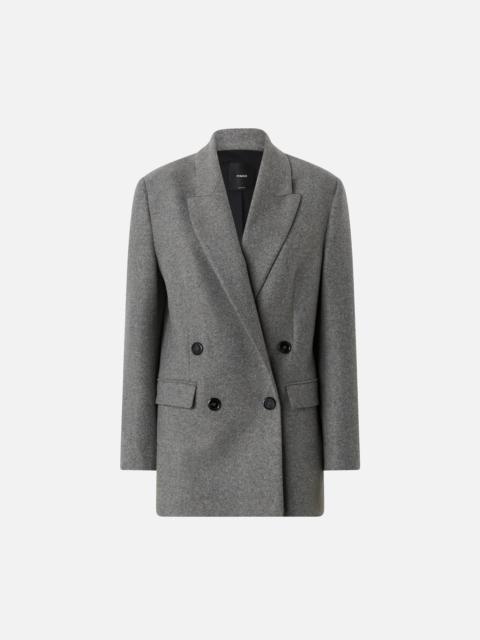 DOUBLE-BREASTED WOOL-BLEND JACKET