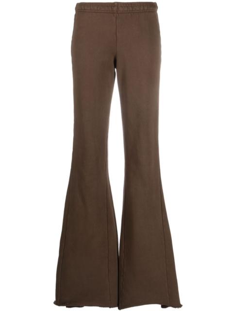 washed-effect flared trousers