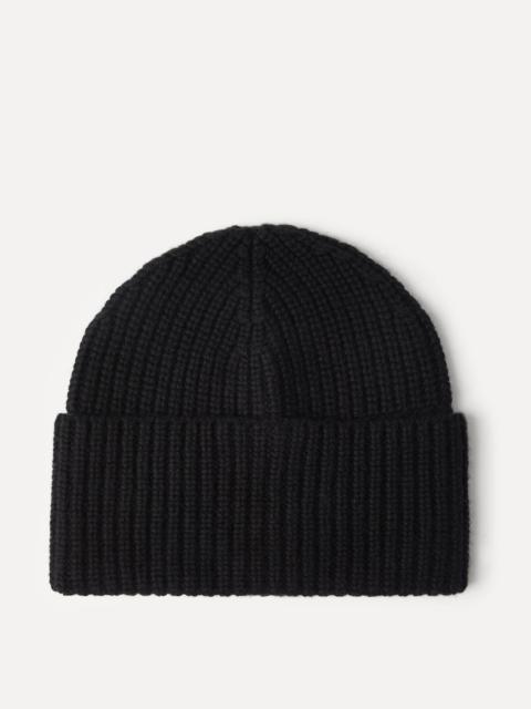 Cashmere English rib knit beanie