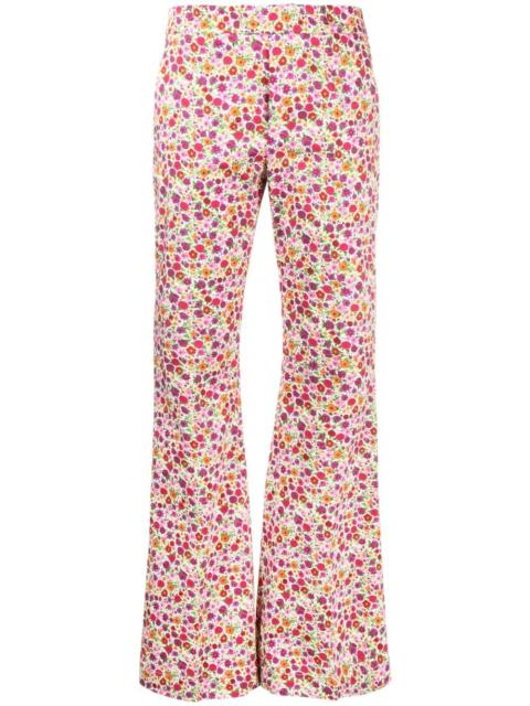Saturday floral-print flared trousers