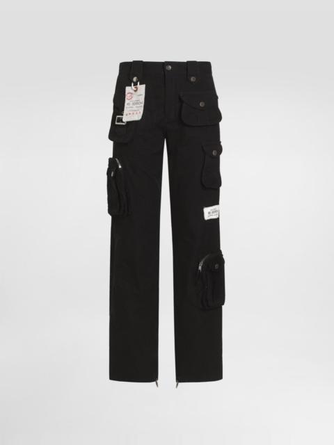 Waxed faille trousers