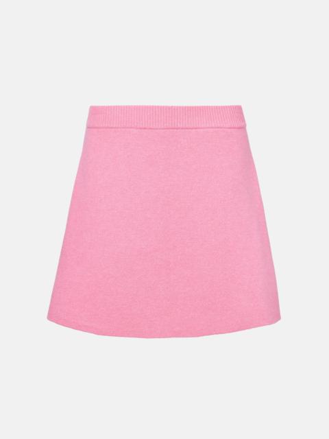 Clare high-rise cashmere miniskirt