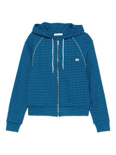 London patterned zip-up hoodie