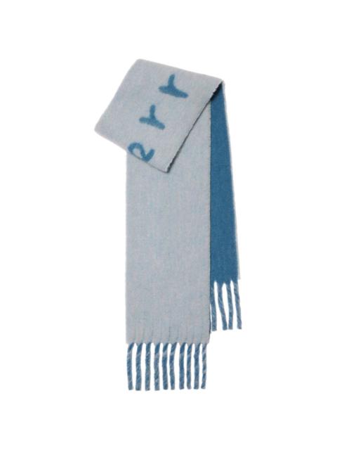 logo-intarsia reversible scarf