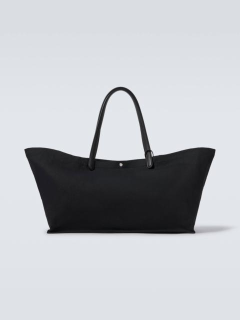 Idaho XL leather-trimmed canvas tote bag