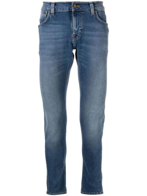 logo-patch straight-leg jeans