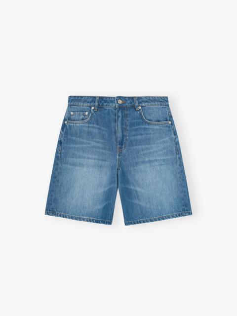 MID BLUE DENIM SHORTS
