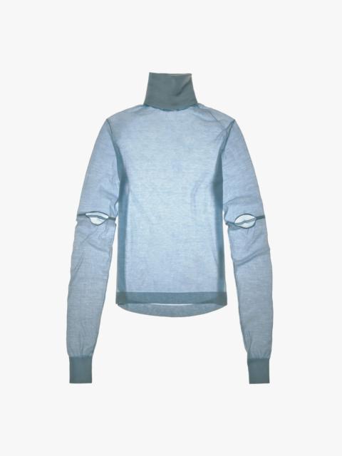 CUT-OUT TURTLENECK SWEATER