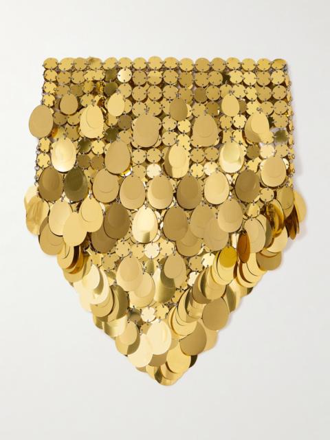 Sparkle Assembly Paillette-embellished Chainmail Mini Skirt