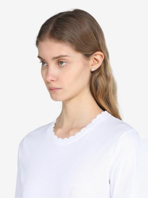 GOLDEN EARRINGS WITH PEARL