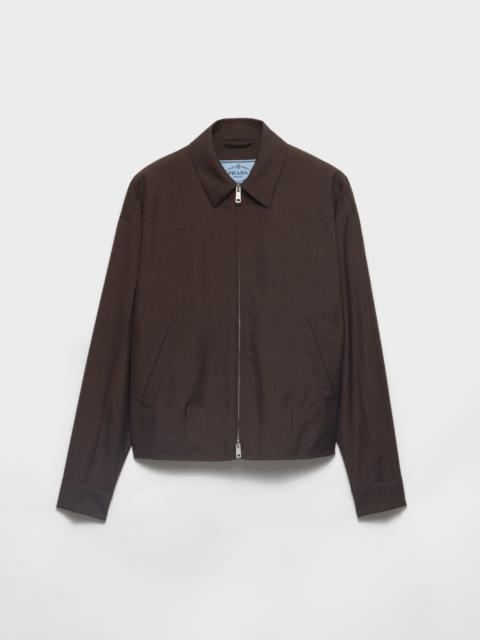 Kid mohair blouson jacket